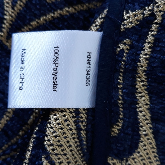 Sigrid Olsen Signature Open Front Blazer Coat Jacket Indigo Combo NWT size M - Picture 9 of 13